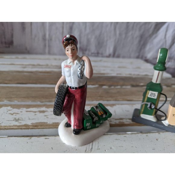 Vtg Dept 56 At Your Service Mechanic Last Stop Gas
